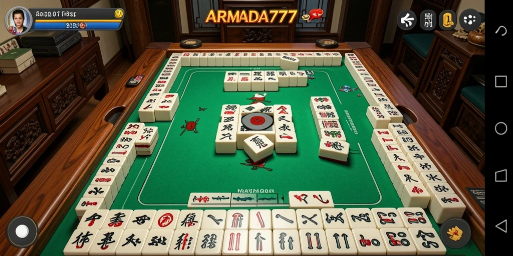 Tampilan gameplay Mahjong yang menantang dan seru.