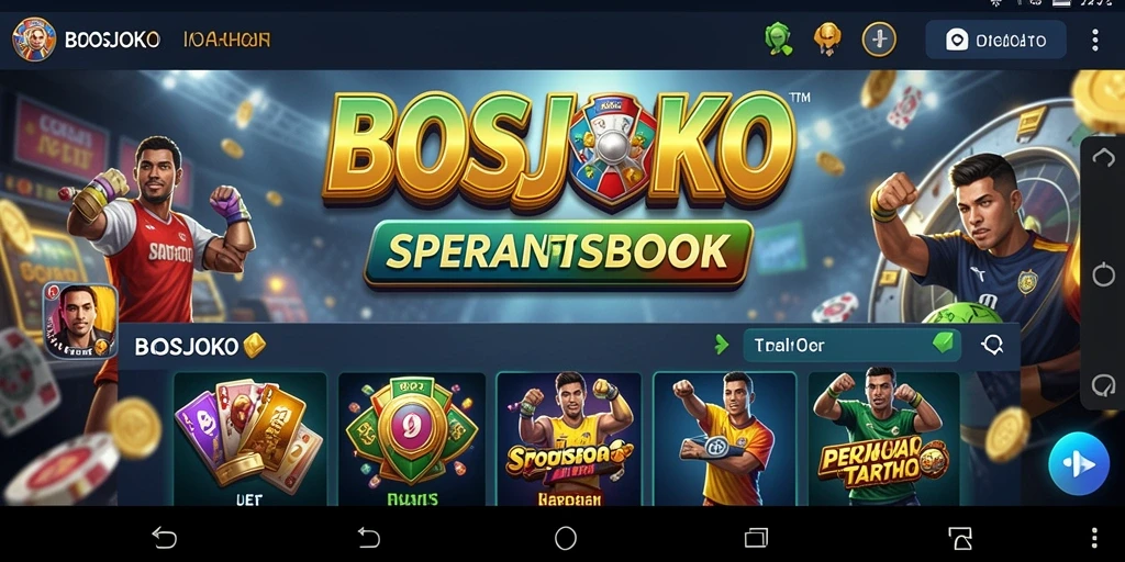 Tampilan menarik dari gameplay BOSJOKO dengan berbagai opsi taruhan.