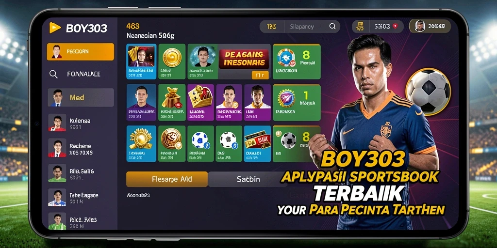 Tampilan antarmuka BOY303 dengan berbagai pilihan taruhan olahraga.