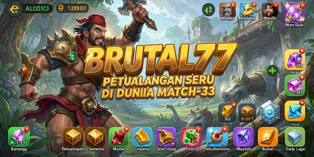 Tampilan menarik dari gameplay BRUTAL77 yang menyenangkan.