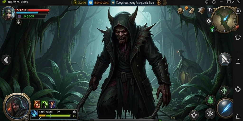 Tangkapan layar gameplay DELTA575 dengan suasana Horror yang mencekam.