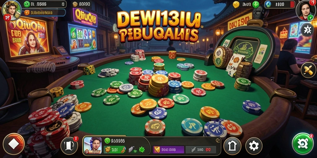 Tampilan gameplay seru dalam DEWI138 QiuQiu.