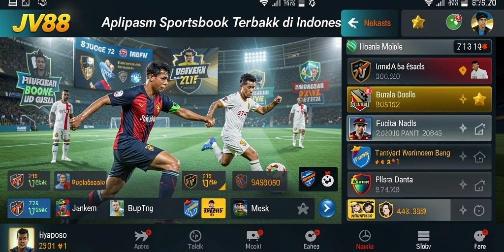 Tampilan screenshot JV88 yang menampilkan taruhan olahraga secara langsung.