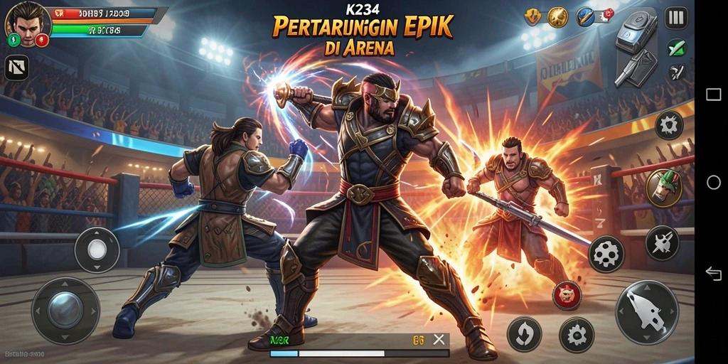 Tampilan layar dari gameplay K234 yang penuh aksi dan strategi.