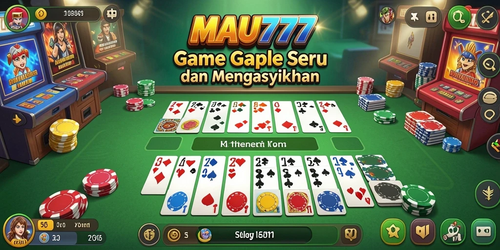 Screenshot menunjukkan pengguna menikmati gameplay Gaple yang menarik di MAU777.
