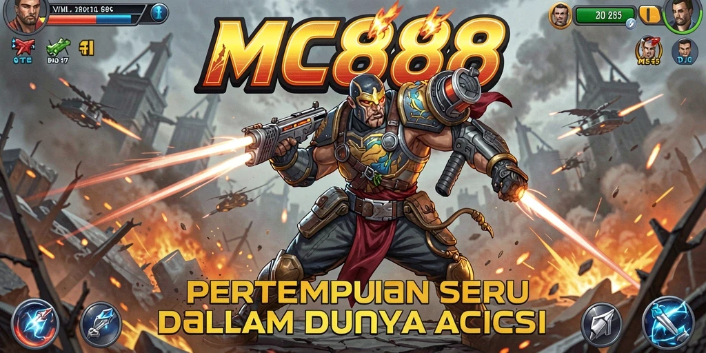 Screenshot menunjukkan aksi seru dalam game MC888.