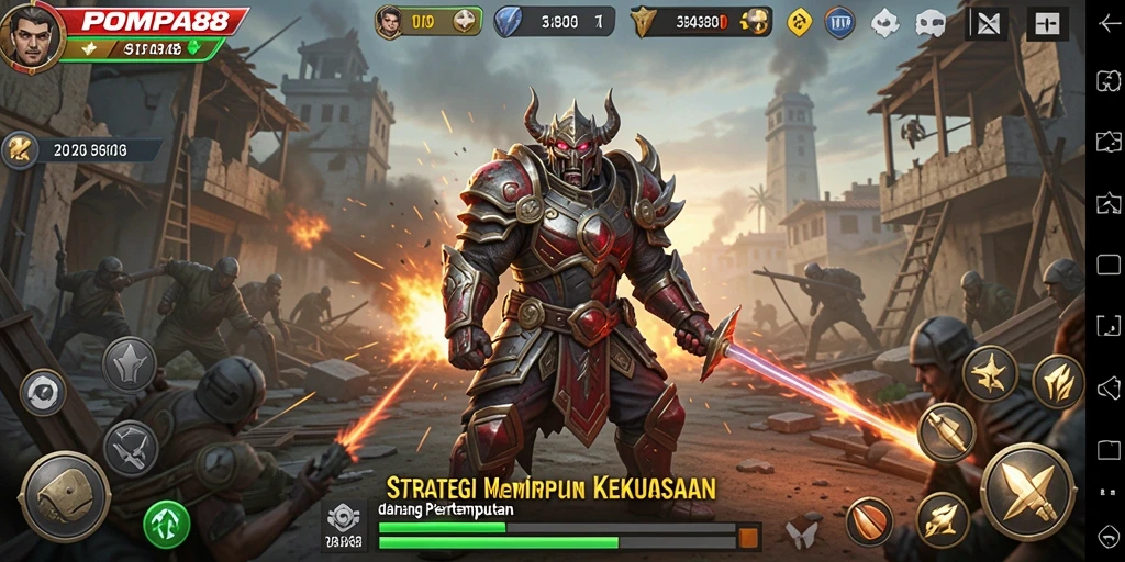 Tangkapan layar POMPA88 menampilkan pertempuran strategi yang intens dan mendebarkan.