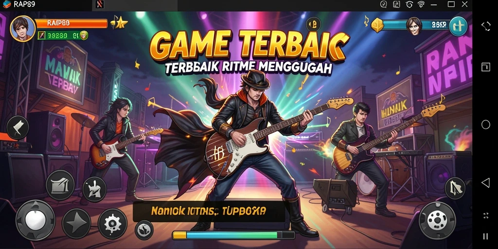 Screenshot gameplay <strong>RAP89</strong> yang menampilkan aksi seru dalam permainan musik.
