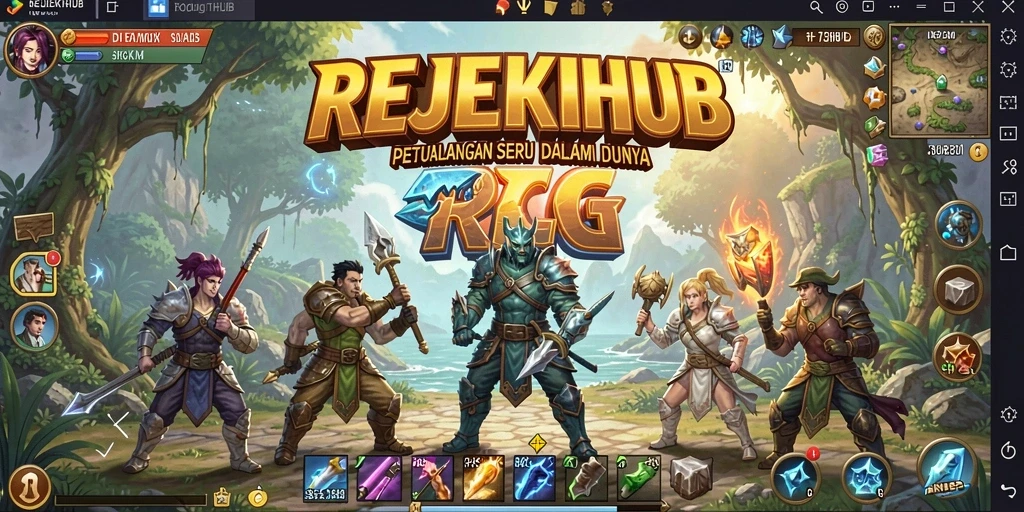 Tampilan gameplay REJEKIHUB penuh dengan aksi dan petualangan menarik.