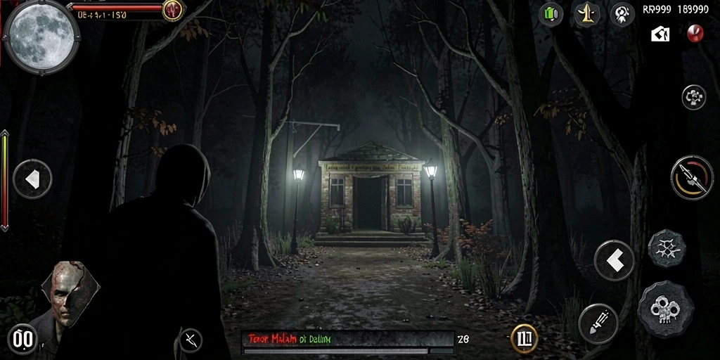 Screenshot menampilkan momen mencekam dalam gameplay Horror.