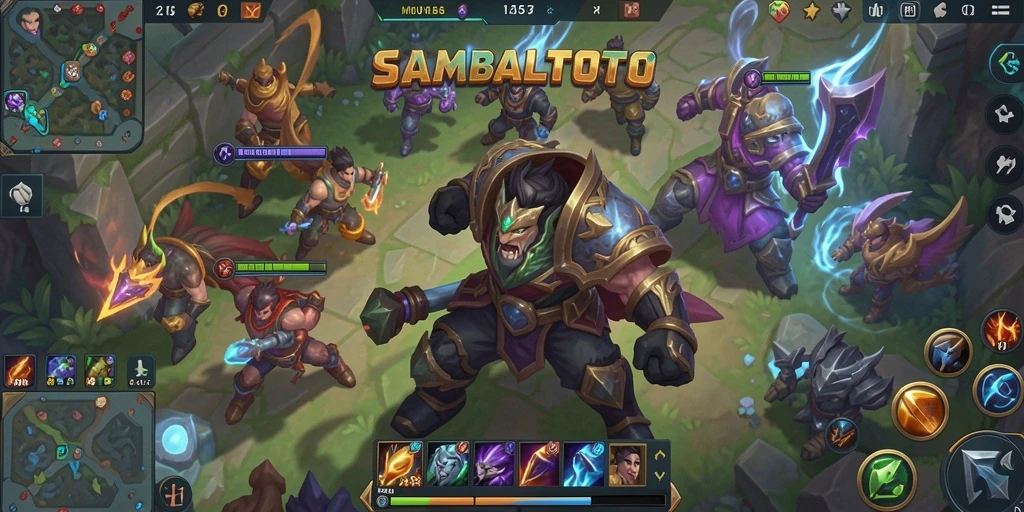 Screenshot gameplay <strong>SAMBALTOTO</strong> menampilkan aksi seru dan karakter yang beragam.