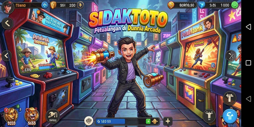 Screenshot gameplay SIDAKTOTO dengan aksi seru dan warna-warni.