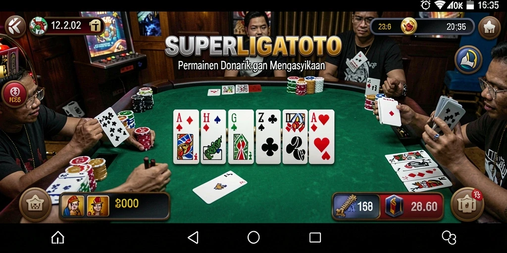 Tampilan gameplay menarik dari SUPERLIGATOTO dengan Domino.