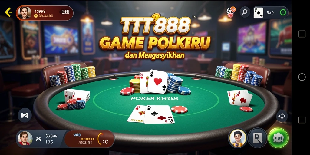 Gameplay seru TTT888 dengan variasi permainan poker.