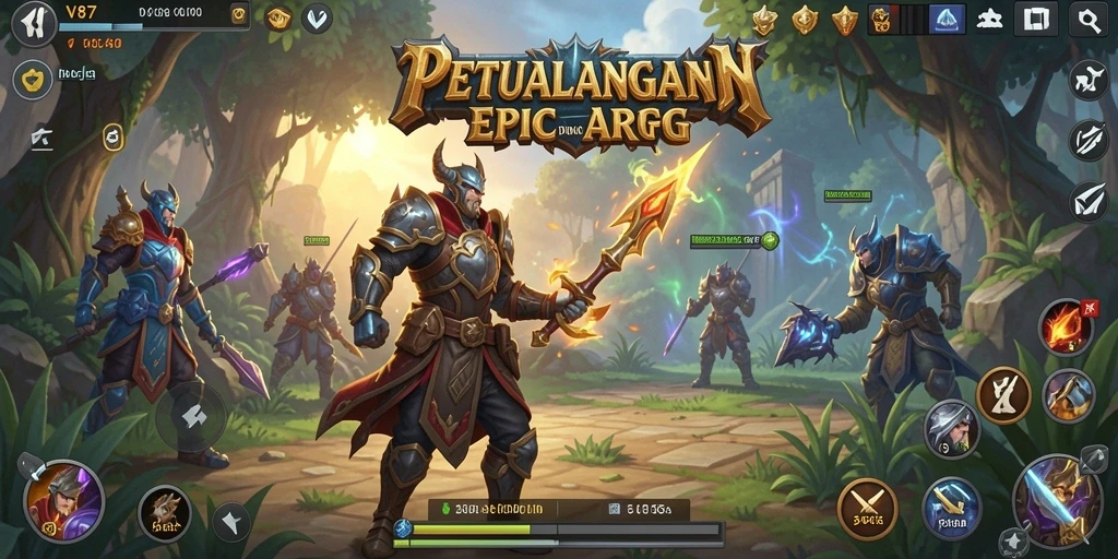 Tangkapan layar menunjukkan aksi pertarungan seru di V87.